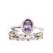 fashionable And Simple Jewelry With Diamond Inlay, Stackable Three Piece Set For Women's Engagement Ring_ipsvogv.com