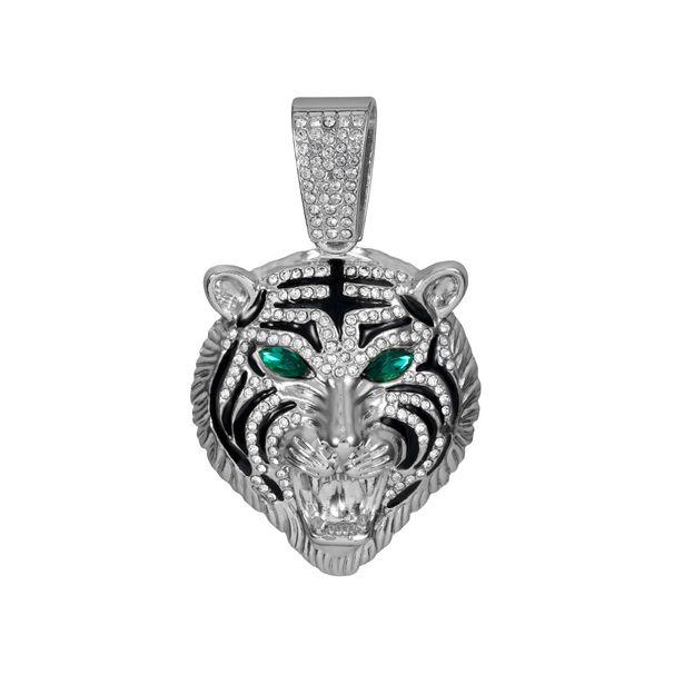 Domineering Alloy 3D Full Tiger Head Pendant Men's Hip-Hop Cool Personality Inlaid Diamond Necklace_ipsvogv.com