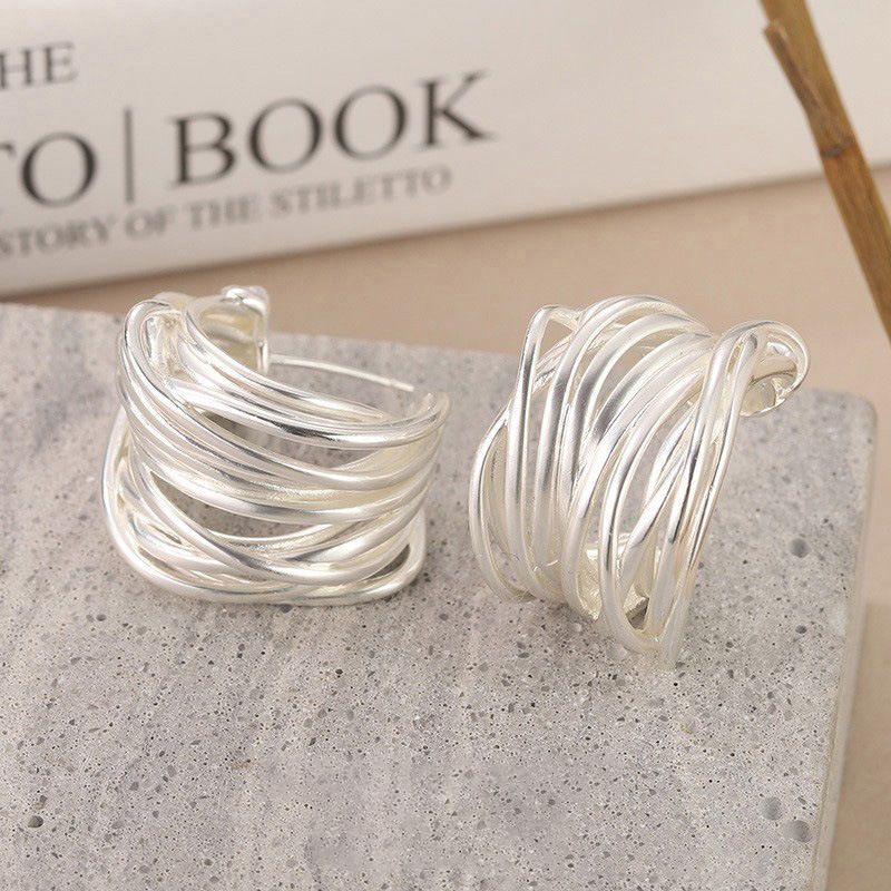 Multi Layer Winding C Shaped Versatile Niche Light Luxury Metal Style Cross Border High End Earrings Personality Fashion Temperament_ipsvogv.com