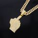 Unisex New Finger Inlaid Diamond Alloy Pendant Men's Band Punk Rap Hip Hop Cuban Necklace_ipsvogv.com