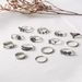 New Handmade Leaf Hollowed Flower Butterfly Ring Set Of 14 Pieces With Adjustable Joint Rings_ipsvogv.com