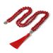 Natural Red Turquoise Eye Tassel 108 Necklace_ipsvogv.com