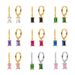 Women's Jewelry Light Luxury S925 Silver Needle INS Geometric Diamond French Style Ear Buckle Square Color Diamond Earrings Earrings_ipsvogv.com