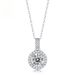 Silver Moissanite Necklace Full Of Diamond Round Cake Pendant Niche Design Clavicle Necklace Female_ipsvogv.com