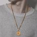 Stainless Steel Compass Pendant Necklace Punk Style Non Fading Coin Compass Men's Hip Hop Necklace_ipsvogv.com