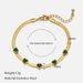 Women’s Jewelry Set Fashion French Retro Emerald Love Necklace Set Personality Fashion Personality Trend Five Heart Shaped Snake Bone Chain_ipsvogv.com