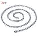 Men's Jewelry Necklace Square Pearl Chain Surface Polished Stainless Steel Single Chain All Match Men's Jewelry_ipsvogv.com
