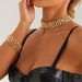 Punk Exaggerated Thick Chain Necklace, Stylish Simple Clothing Accessories Metal Bracelet Spice Girl_ipsvogv.com
