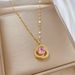 Three 【 】 Rig Flower Light Luxury Baquet Necklace For Female Iteret Celebrity Versatile Clavicle Titaium Steel 【 】_ipsvogv.com