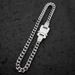 Jewelry High Street Functional Style Double Layer Cuban Chain Men And Women Titanium Steel Short Retro Necklace Bracelet_ipsvogv.com