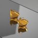 Unisex Retro Real Gold Electroplated Titanium Steel Fan Shaped Fine Polished Earrings_ipsvogv.com