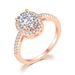 Classic pigeon egg engagement ring for women, simple micro inlaid zircon diamond ring_ipsvogv.com