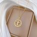 【 】 Love Cross Stone Light Luxury Charm Gorgeous Full Diamond Necklace Women's Versatile Clavicle Titanium Steel Chain_ipsvogv.com