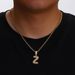 New 26 Letter English Pendant Hip-hop With Copper Inlaid Zircon, Fashionable And Simple Unisex Necklace_ipsvogv.com