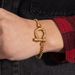INS Style Horseshoe Buckle Gold-Plated Stainless Steel Box Chain Unisex Low Allergy Carabiner Bracelet_ipsvogv.com