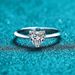 New Women's Simple And Fashionable Generous Ring Heart Shaped Zircon Hot Selling White Copper Ring Proposal Wedding Strongly Recommended_ipsvogv.com