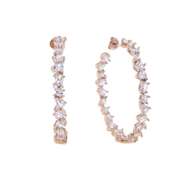 Women's Jewelry Irregular Zircon Earrings Hip Hop Punk Bling Bling Personality Fashion Earrings_ipsvogv.com