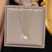 Personalized Design Sense, Shining Together, Layered Women's Diamond Set, Sun And Moon Necklace, Open Ring, Ring Set_ipsvogv.com