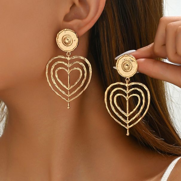 Earrings for women, heart-shaped geometric niche, multi-layered high-end design, earrings, versatile earrings_ipsvogv.com