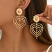 Earrings for women, heart-shaped geometric niche, multi-layered high-end design, earrings, versatile earrings_ipsvogv.com