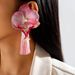 Women’s Jewelry Set Fashion Romantic Fashion All Match Colorful Three Dimensional Large Flower Tassel Pendant Earrings Simulation Flower Earrings_ipsvogv.com