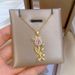 【 】 Tulip Light Luxury Charm Gorgeous Full Diamond Necklace Women's Versatile Clavicle Titanium Steel Chain_ipsvogv.com