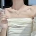 S Pure Silver Tear Necklace, Female Ins, Niche Design Temperament, Light Luxury, Simple French Water Droplet Collarbone_ipsvogv.com