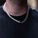 Hot Selling Stainless Splicing Necklace For Men, Non Fading Titanium Steel Pearl Chain Jewelry_ipsvogv.com
