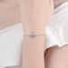 2020 New S Pure Silver Women's Stone Bow Mosang Diamond Bracelet Free Adjustment_ipsvogv.com