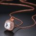Unisex popular square chain women's pendant necklace, genuine gold plated jewelry_ipsvogv.com