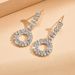 Women’s Jewelry Set Fashion Wedding Women Jewelry Set Silver Plated Diamond Double Ring Wedding Photography Dress Accessories Necklace Earrings_ipsvogv.com