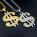 Hip Hop Jewelry Dollar Gold Plated Titanium Steel/Stainless Steel Pendant_ipsvogv.com
