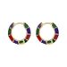 Sweet Cool Lifebuoy Color Drop Glue Earrings Female Simple Versatile Style Copper Ear Buckle_ipsvogv.com