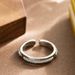 INS Trendy Diamond Set Zircon Couple Ring, Female Niche Design, Non Fading, Adjustable Opening Ring_ipsvogv.com