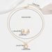 New ocean style women's necklace jewelry set with personalized conch inlaid pearl design earrings and collarbone chain_ipsvogv.com