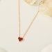 Red Heart Pendant Necklace - Real Gold Plated Stainless Steel Clavicle Chain_ipsvogv.com