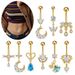 Women's Jewelry Stainless Steel Zircon Belly Button Ring Fashionable Personality Oil Drop Micro Inlaid Belly Button Ring Belly Button Nail_ipsvogv.com