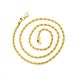 Vacuum electroplating K gold titanium steel twist chain pendant with chain_ipsvogv.com