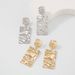 E10065 Jewelry Alloy Folded Elegance Simple Creative Geometric Texture Earrings_ipsvogv.com