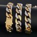 Men's Jewelry Single Sided Diamond Studded Cuban Necklace Jewelry Rock Hip Hop Full Diamond Zircon Collar Stainless Steel Men's Jewelry Set_ipsvogv.com