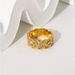 INS Wind Gold Plated Cuban Chain Zircon Titanium Steel Ring_ipsvogv.com