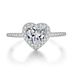 Classic heart shaped zircon women's engagement ring, real gold plated micro diamond ring, hot selling jewelry_ipsvogv.com