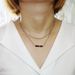 K Gold Waterproof Non Fading Jewelry Exquisite Double Layer High Grade Natural Stone Stainless Steel Clavicle Necklace Female_ipsvogv.com