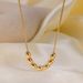 2025 New Fashionable Niche Simple Round Bead Design Gold-plated Titanium Steel Daily Versatile Necklace_ipsvogv.com