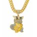 New Style 3D Cartoon Hip Hop Personalized Turtle Pendant Necklace_ipsvogv.com