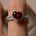 Popular Double Layer Red Love Zircon Couple Wedding Fashion Pair Ring_ipsvogv.com