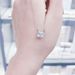 Square Silver Single Diamond Necklace Female Element Crystal Clavicle Necklace Female Distribution_ipsvogv.com