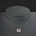 Super Sparkling Square Zircon Pendant Necklace for Women's Fashion and Luxury Full Diamond Collar Chain Sheinx7464_ipsvogv.com