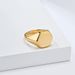 INS cold neutral style hexagonal seal titanium steel ring ring for men and women simple glossy high grade geometric design_ipsvogv.com
