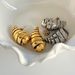 INS Fashionable Niche INS Retro Titanium Steel Hollow Silkworm Pupa Separation Earrings_ipsvogv.com